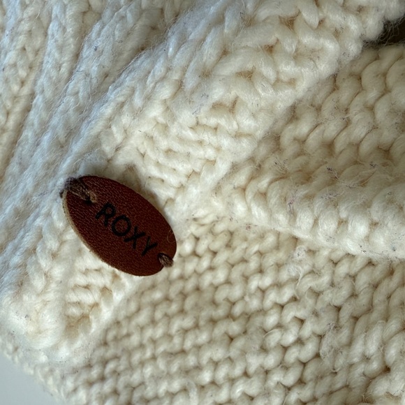 ROXY Knit Gloves Cream Tech Friendly One Size - Picture 3 of 4